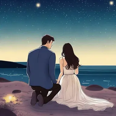 They had been dating for years, and finally, under the starry night sky, he dropped down on one knee and proposed.