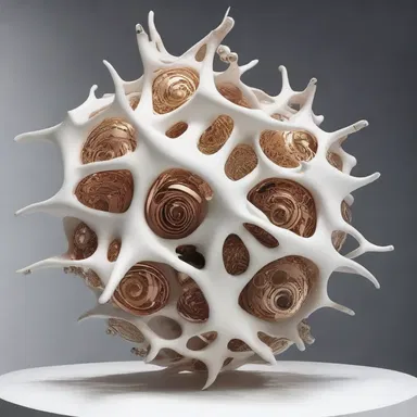 The artist created a captivating sculpture that incorporated both organic and bionic elements.