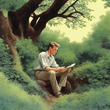 The main character in the novel had to hunker in the bushes to eavesdrop on an important conversation.