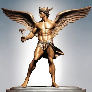 In Greek mythology, the god Hermes would hunker on his heels to send messages between the gods.