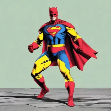 The superhero's costume had vibrant fallals, accentuating his powerful persona.