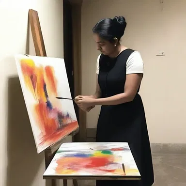 The artist showcased her extempore painting skills by creating a masterpiece in just a few minutes.