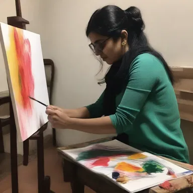 The artist showcased her extempore painting skills by creating a masterpiece in just a few minutes.