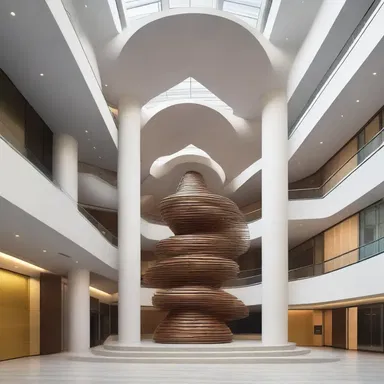 The architect incorporated a unique chatterer sculpture into the design of the building.