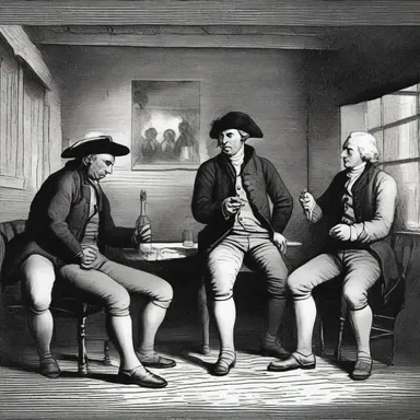 During the American Revolution, the taverns were often filled with chatterers discussing the fight for independence.