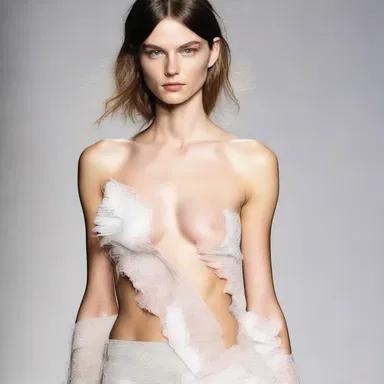 The fashion designer decided to nip off the frayed edges of the fabric to create a polished look.