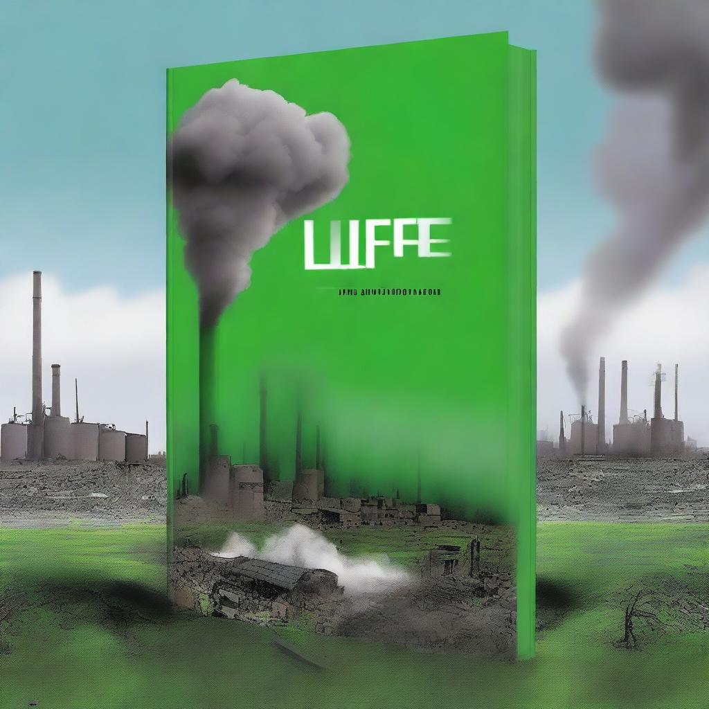 A high-quality digital art depicting a book cover for a poem named 'Life'