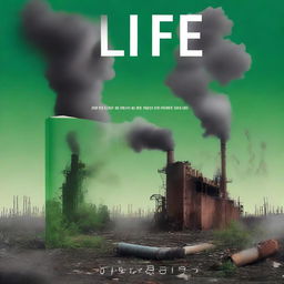 A high-quality digital art depicting a book cover for a poem named 'Life'