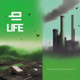 A high-quality digital art depicting a book cover for a poem named 'Life'