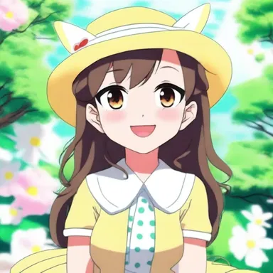 The cheerful and lively character in the anime chirpily greets everyone they meet.