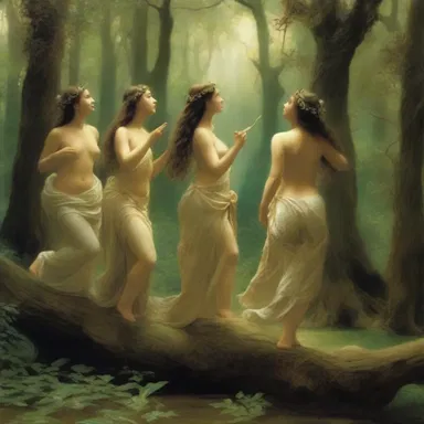 According to Greek mythology, the nymphs would chirpily dance and sing in the forest, creating a joyful atmosphere.