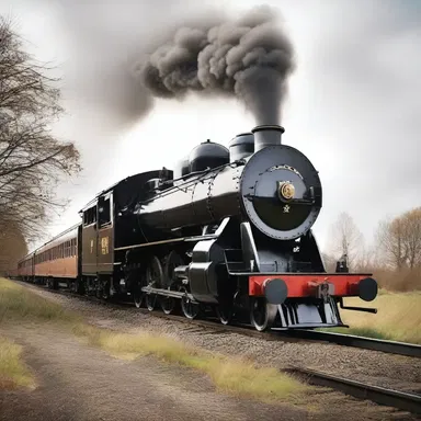 As the steam engine chugged along the tracks, its wheels made a continuous clickety-click sound, marking the progress of the industrial revolution.