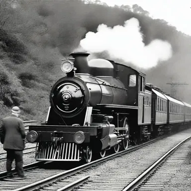 As the steam engine chugged along the tracks, its wheels made a continuous clickety-click sound, marking the progress of the industrial revolution.