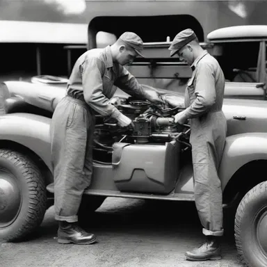 During World War II, car mechanics played a crucial role in keeping military vehicles operational on the front lines.