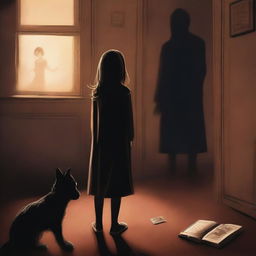 A high-quality digital art image depicting a suspenseful book cover titled 'The Unseen Threat'