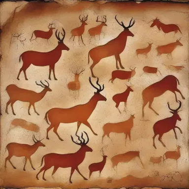 The cave paintings found in ancient hunting and gathering societies are considered a remarkable artistic achievement.