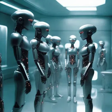 The film depicted a futuristic dystopian society where advanced technology estranged individuals from genuine human connections.