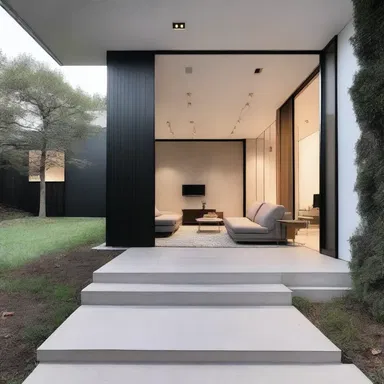 The minimalistic design of the house created an estranging atmosphere, as it lacked the warmth and coziness typically associated with a home.