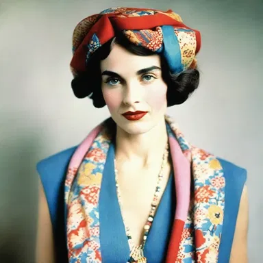 She liked to wear loose ends of fabric as a fashionable accessory.