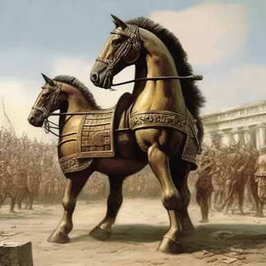 According to Greek mythology, the deceit of the Trojan horse allowed the Greek soldiers to infiltrate Troy and win the war.