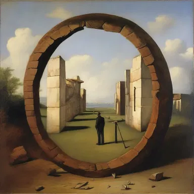 The artist used deceit in his painting to create an optical illusion.