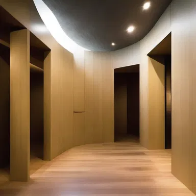 The architect incorporated deceit into the design of the building to create hidden passageways and secret rooms.