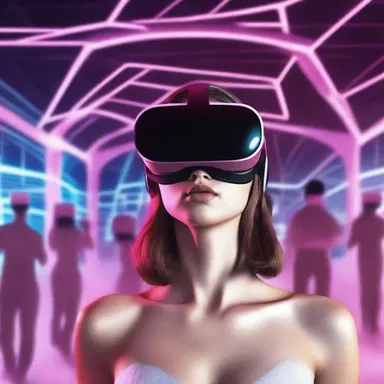 In the futuristic novel, the author envisions a virtual reality experience where people can participate in virtual bacchanals, creating their own fantastical worlds with unlimited indulgence.