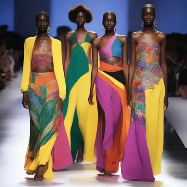 The fashion designer showcased a collection inspired by bacchanal festivities, with vibrant colors and flowing garments.