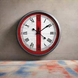 This is a high-quality digital rendering of a unique clock