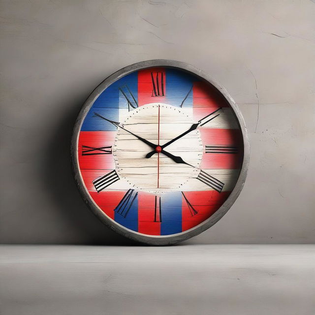 This is a high-quality digital rendering of a unique clock