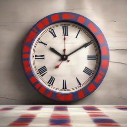 This is a high-quality digital rendering of a unique clock