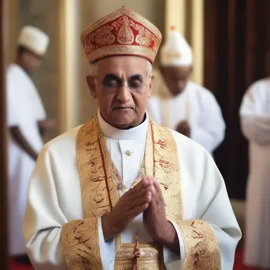 The priest recited the prayers with a precise metrification, maintaining the rhythmic flow and solemnity of the religious chants.