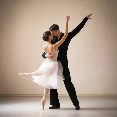 In the grand pas de deux, the male dancer elegantly lifts his partner in a show of romantic grace and strength.