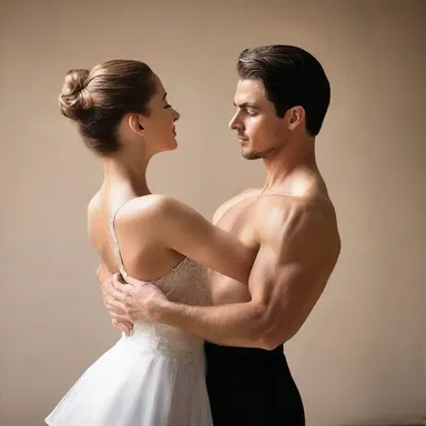 In the grand pas de deux, the male dancer elegantly lifts his partner in a show of romantic grace and strength.
