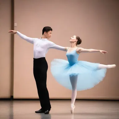 During the ballet performance, the dancer slipped and fell, bringing laughter from the audience. It turned out to be an unintended pas de deux.