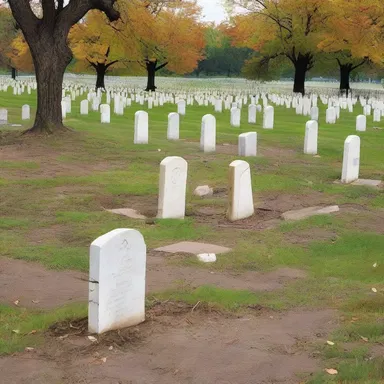 The consecrated ground at Gettysburg holds the remains of soldiers who fought during the American Civil War.