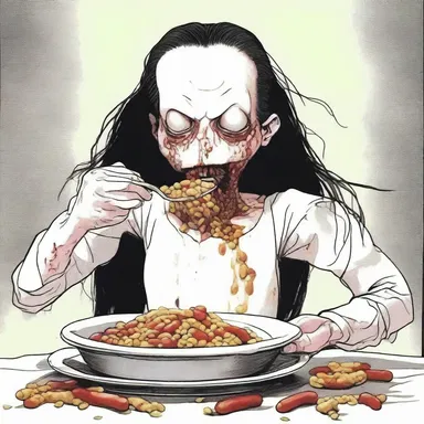 In the spine-chilling tale, the protagonist unknowingly consumes a cursed succotash dish, resulting in terrifying consequences.