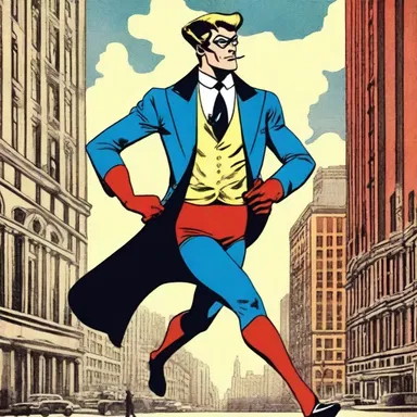 The dandy superhero saved the city from impending disaster.