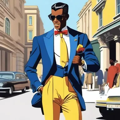The cartoon character, known for his love of fashion and trendsetting ways, was the ultimate dandy.
