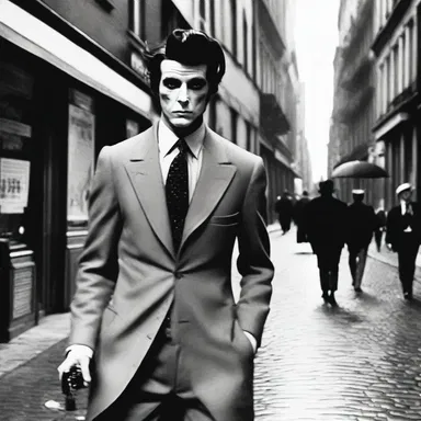 In the horror movie, the dandy turned out to be a psychopath hiding behind his polished facade.