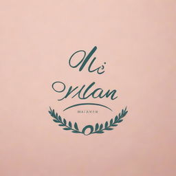 Design a stylish and intricate logo for Nilam Makeover, a beauty parlour. Use smooth, creeping vines entwined with a pair of scissors and a makeup brush, all under the business name in a sleek, cursive font.