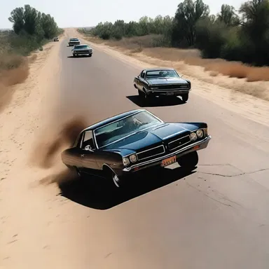 The intense car chase scene ended with a dramatic drive-by shooting that left the audience on the edge of their seats.