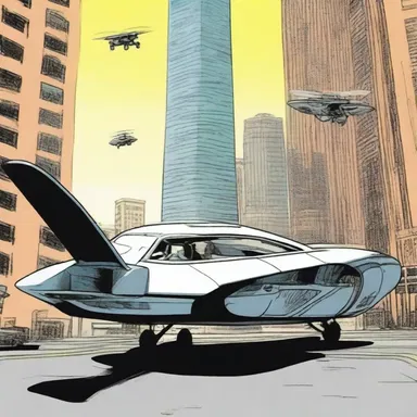 In the futuristic world of the novel, criminals used advanced flying vehicles for drive-by shootings in high-tech cities.