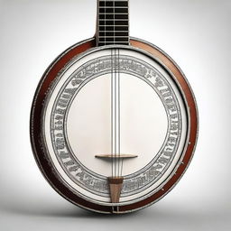 This is a high-quality image showcasing a beautifully crafted banjo