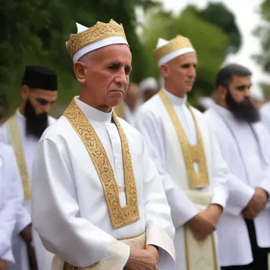 During the religious ceremony, the priest wore traditional brogans as a symbol of humility and simplicity.