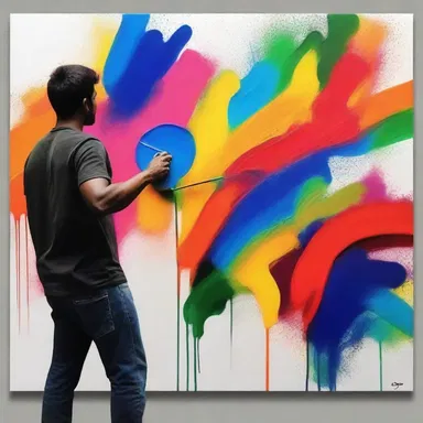 The artist decided to dowse the canvas with vibrant colors to create a visually striking painting.