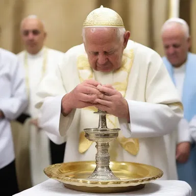 During the baptism ceremony, the priest will dowse the head of the baby with holy water.