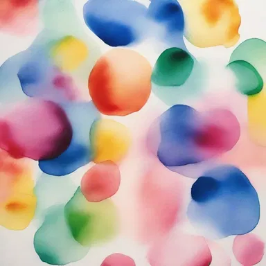 The artist used watercolors to beautifully dowse the canvas, creating a mesmerizing piece of abstract art.