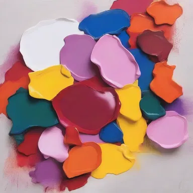 The artist used mixable paints to achieve a vibrant and harmonious color palette in their masterpiece.
