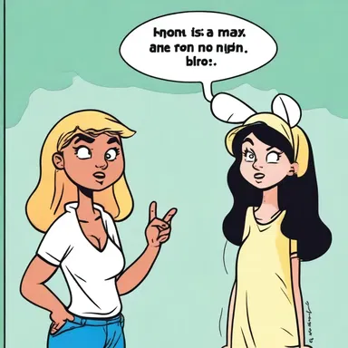 In the comic strip's dialogue, the character's speech bubble was crafted with catalexis to create a humorous effect and add emphasis to the punchline.